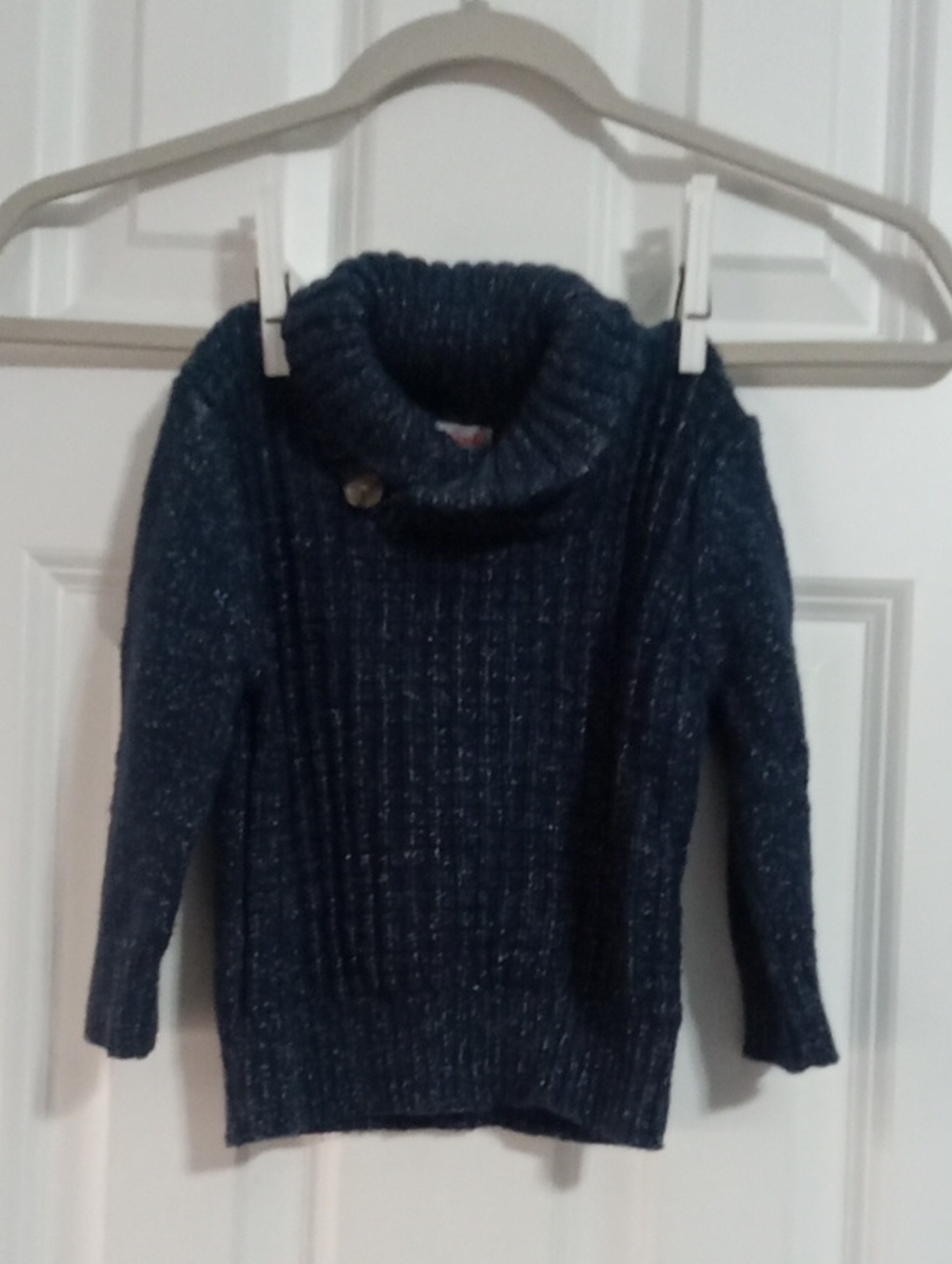 Cat & Jack Navy Blue Ribbed Cowl Neck Sweater